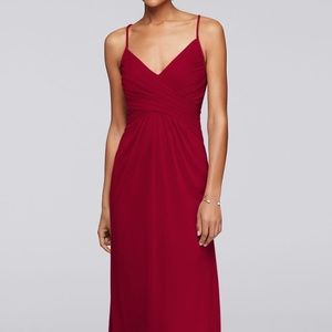 Adjustable tie back bridesmaids dress